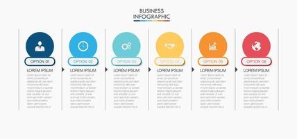 Business data visualization infographic background template vector