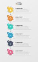 Business data visualization infographic background template vector