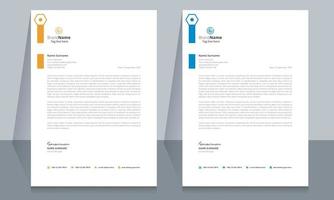 Letterhead Format Template, Business Style Letterhead Design Template Design. vector