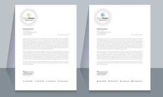 Letterhead Format Template, Business Style Letterhead Design Template Design. vector