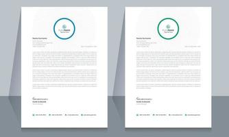 Letterhead Format Template, Business Style Letterhead Design Template Design. vector