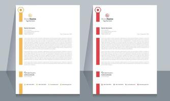 Letterhead Format Template, Business Style Letterhead Design Template Design. vector