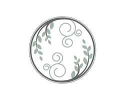Floral ornament in a circle shape vector