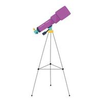 Telescope hand-drawn vector illustration for children. Space concept.