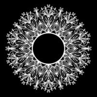 Mandala soul white and black wall art vector