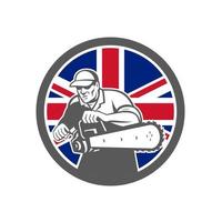 British tree surgeon icon vector