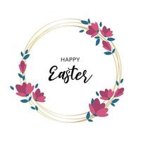 Happy Easter greeting card background vector