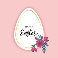 Happy Easter greeting card background vector