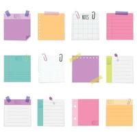 sticky notes set vector