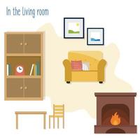 In the living room set vector