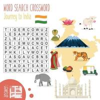 Printable word search crossword puzzle vector