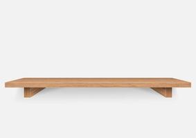 wooden shelf vector