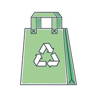 paper recycle bag vector