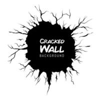 cracked wall background vector