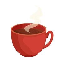 red coffee cup vector