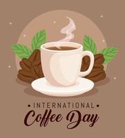 International coffee day banner vector