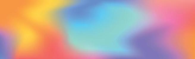 Blurred large panoramic summer background multicolored gradient vector