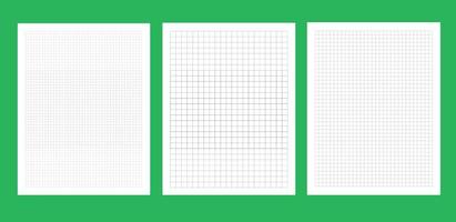 Graph and grid paper page interior design template vector