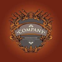 Shield Classic Ornaments for Company Business vector