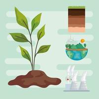 global environmental issues vector