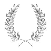 linear laurel wreath icon vector