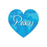 peace world heart vector