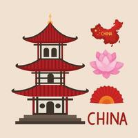 icons china culture vector