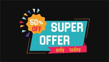 Discount Up To 50 Off Promotion Marketing Template vector