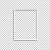 Vertical white blank picture frame, realistic white vertical picture frame, A4 vector