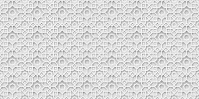 fondo islámico blanco, patrón árabe vector