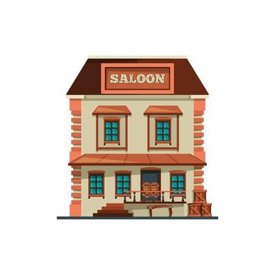 Western buildings wildlife west construction saloon country market banks american old houses flat style pictures illustration western saloon architecture west american