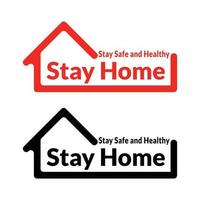 Stay home Typography T shirt Print Free Vector