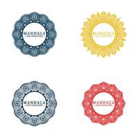 Circle pattern petal Flower Mandala Vector logo template illustration. Colorful template for spiritual retreat or yoga studio,Ornamental business cards,vintage luxury, ornamental decoration