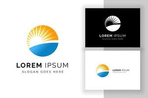 Sun logo design sign symbol template. Creative sun logo illustration. vector