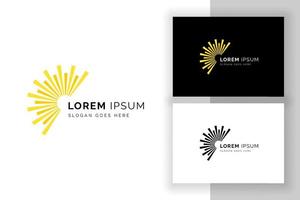 Sun logo design sign symbol template. Creative sun logo illustration. vector