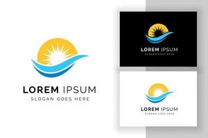 Sun logo design sign symbol template. Creative sun logo illustration. vector