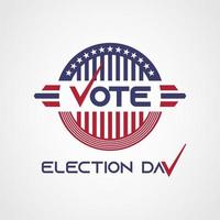 rounded vote for presidential election banner vector