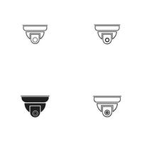 Vector illustration of cctv and camera symbol