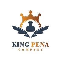 king writer's logo design your company vector