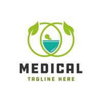 natural health modern logo vector