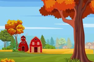 Country house in the forest with many trees vector