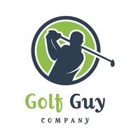 Men's golf sports logo design vector