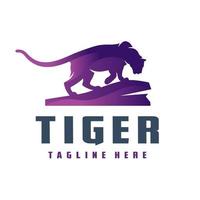 wild tiger animal logo vector