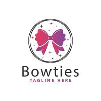 modern bow tie logo vector