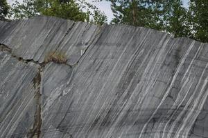 deposits of natural marble in the forest photo