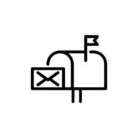 mailbox icon simple design vector