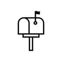 mailbox icon simple design vector