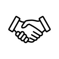 Business handshake vector icon