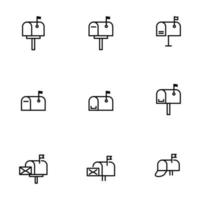 mailbox icon simple design vector