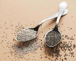 Spoons with Chia seeds photo